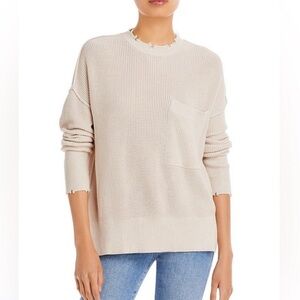 Pistola Cream Darya Oversized Large Pocket 100% Cotton Knit Sweater Size Medium